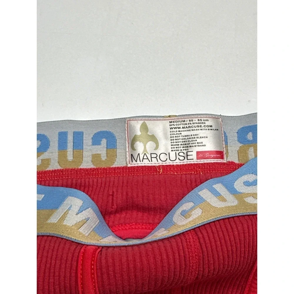 Marcuse Men's‎ Ribbed Jock Strap Underwear Medium Red Blue Gold